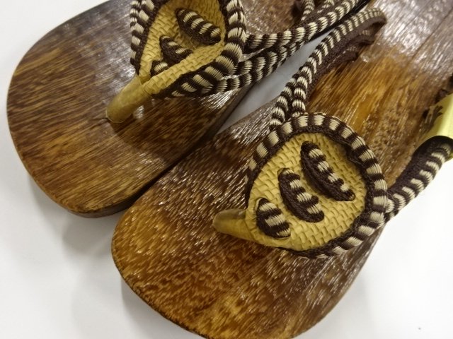  未使用品　焼桐下駄(24センチ)